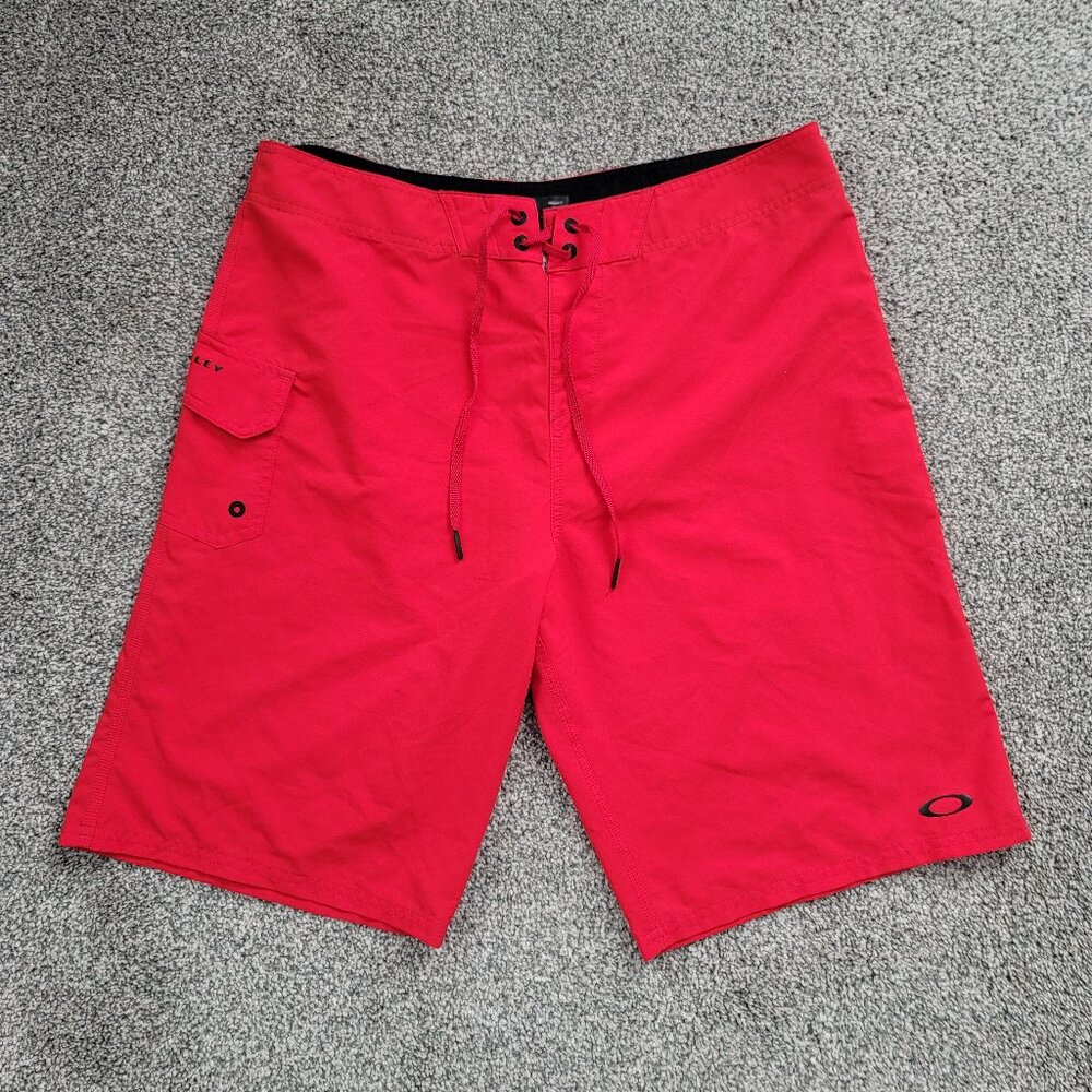 Men's Red Oakley Board Shorts 36 Waist